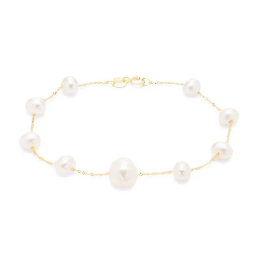 EFFY Women's 14K Yellow Gold & Freshwater Pearl Bracelet NWT